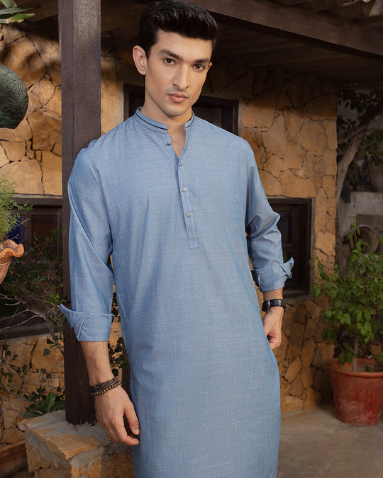 Eminent Men's Kurta Shalwar Suit - Blue, Men's Shalwar Kameez, Eminent, Chase Value