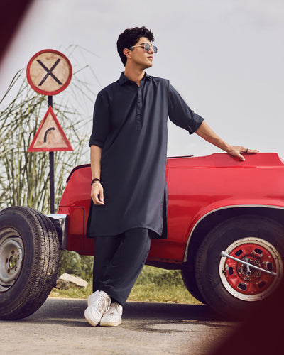 Eminent Men Kameez Shalwar Suit Plain