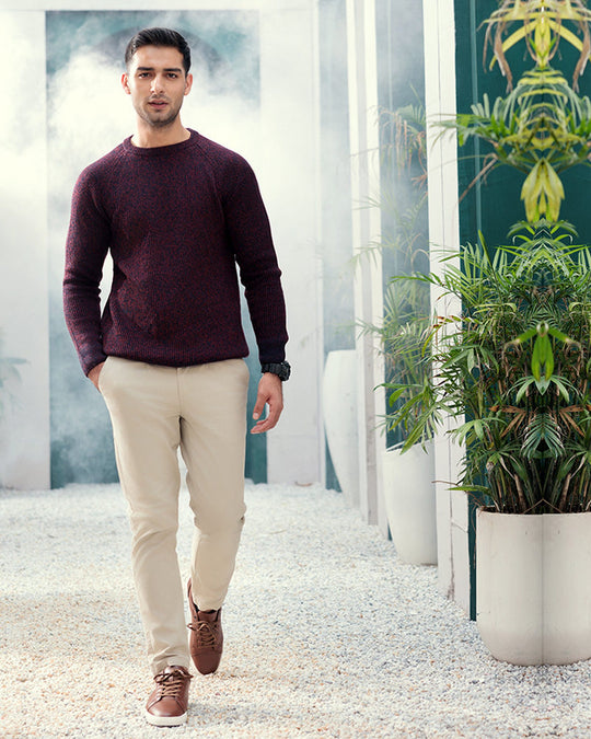 Eminent Men's Full Sleeves Sweater - Maroon, Men's Sweater & Sweat Shirts, Eminent, Chase Value