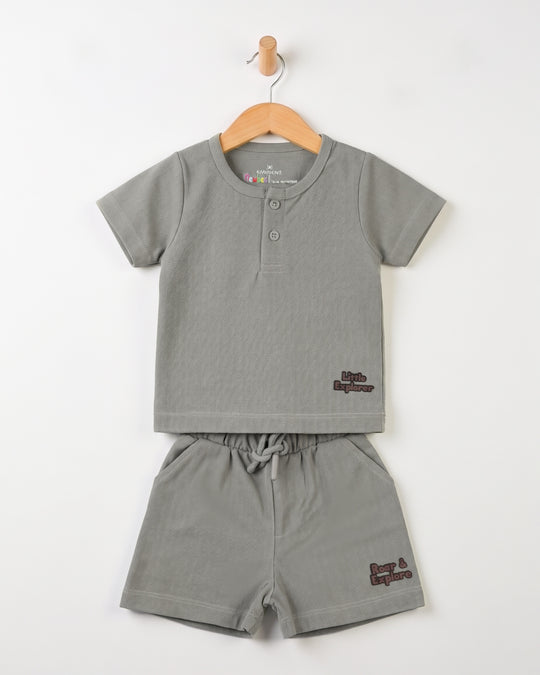 Newborn Boys Textured Co-Ord Set