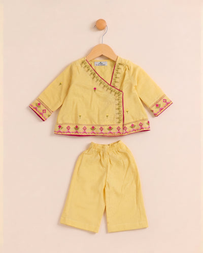 Newborn Girls Essentials Dyed Embroidered 2 Pc
