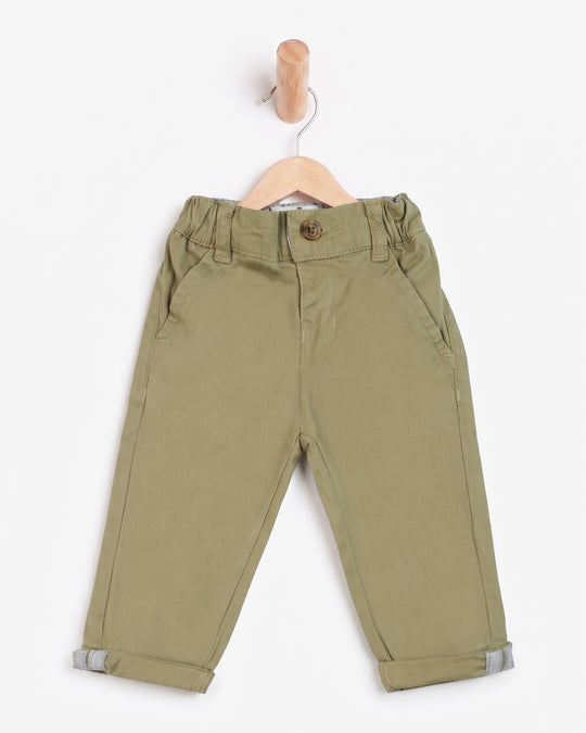 Newborn Boys Straight Twill Pant
