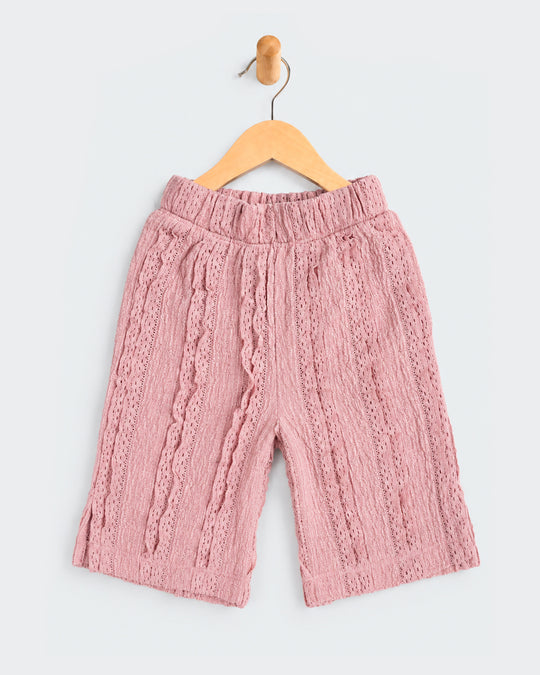Newborn Girls Knitted Night Trousers