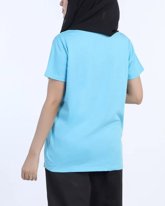 Eminent Women's Half Sleeves Printed T-Shirt - Navy Peony