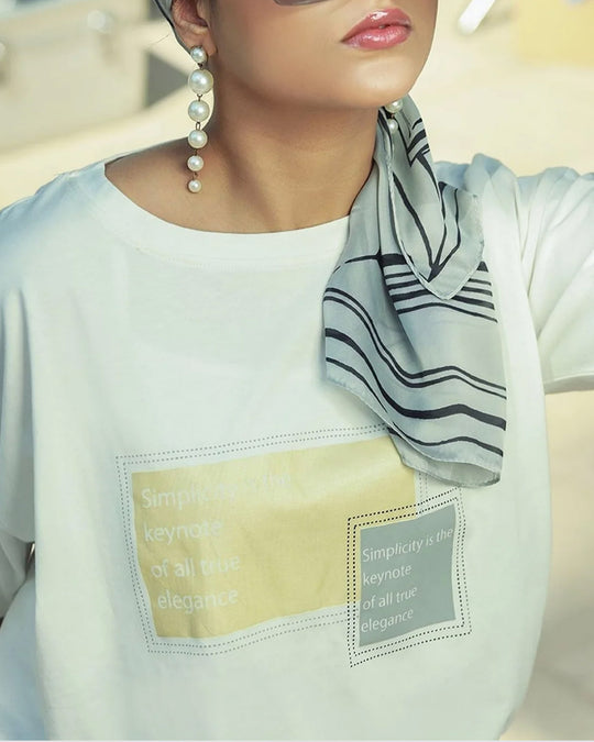 Eminent Women's Half Sleeves T-Shirt - Off White