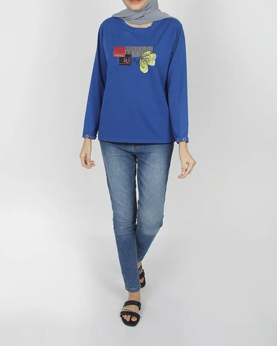 Eminent Women's Full Sleeves T-Shirt - Royal Blue
