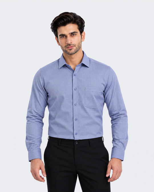 Men's Fine Check Formal Shirt