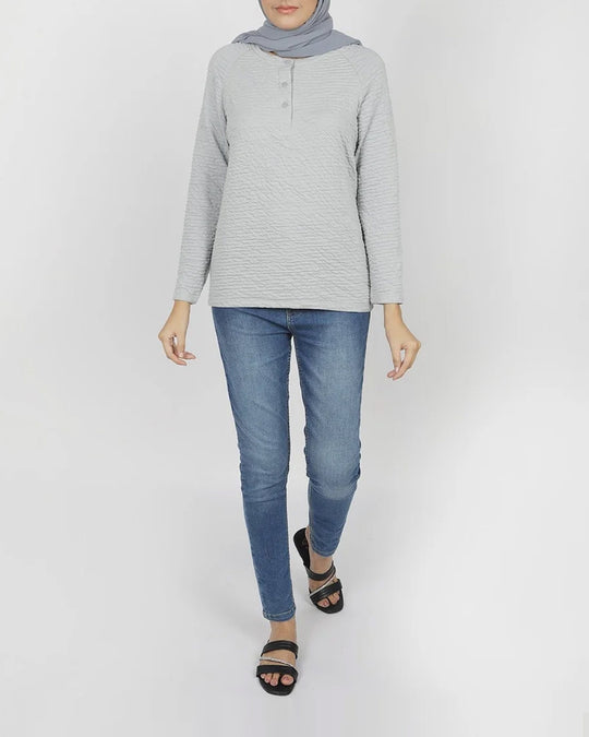 Eminent Women's Full Sleeves T-Shirt - Grey