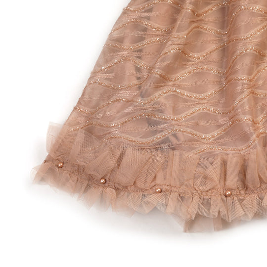 Eminent Girls Fancy Frock - Peach, Girls Frocks, Eminent, Chase Value