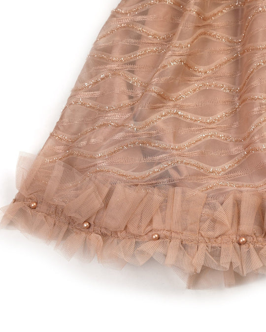 Eminent Girls Fancy Frock - Peach, Girls Frocks, Eminent, Chase Value