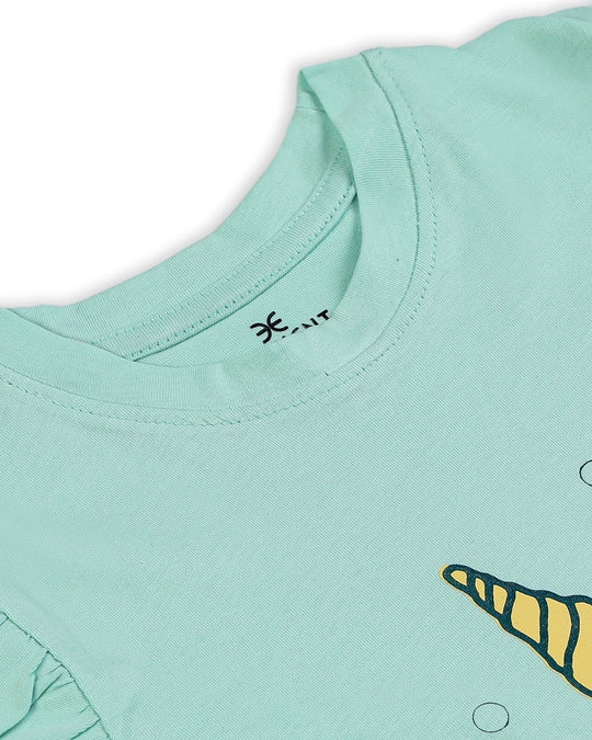 Eminent Girls Half Sleeves T-Shirt - Light Green, Girls T-Shirts, Eminent, Chase Value