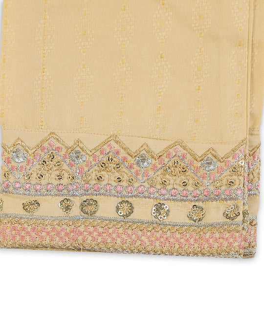 Eminent Girls Embroidered 3Pcs Shalwar Suit - Khaki, Girls Shalwar Kameez, Eminent, Chase Value