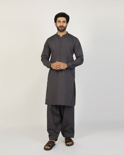 Eminent Men's Trim Fit Shalwar Suit - Grey, Men's Shalwar Kameez, Eminent, Chase Value