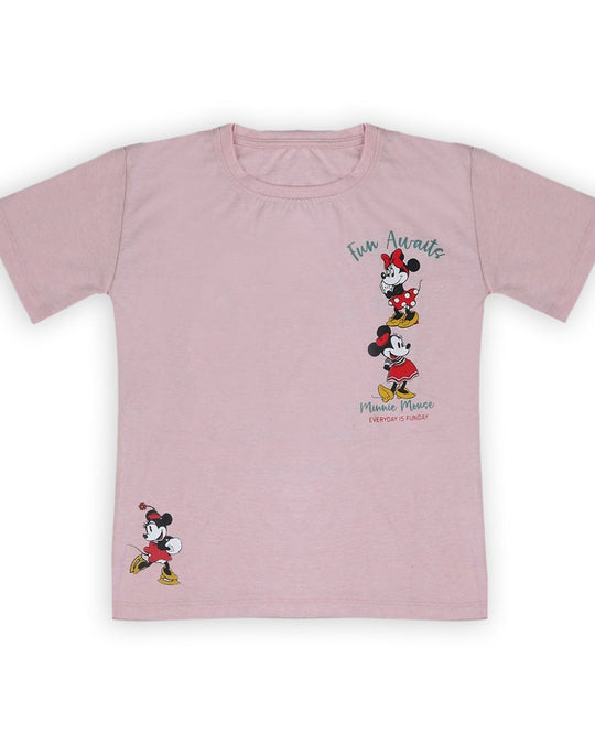 Eminent Girls Half Sleeves T-Shirt - Light Pink, Girls T-Shirts, Eminent, Chase Value