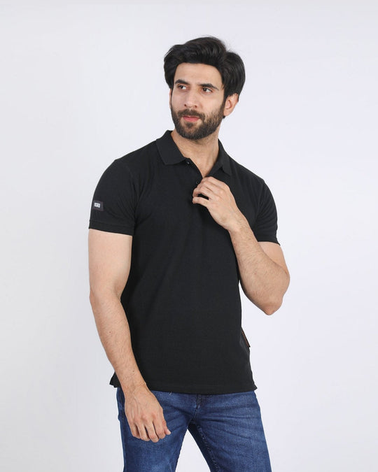 Eminent Men's Half Sleeves Polo T-Shirt - Black, Men's T-Shirts & Polos, Eminent, Chase Value