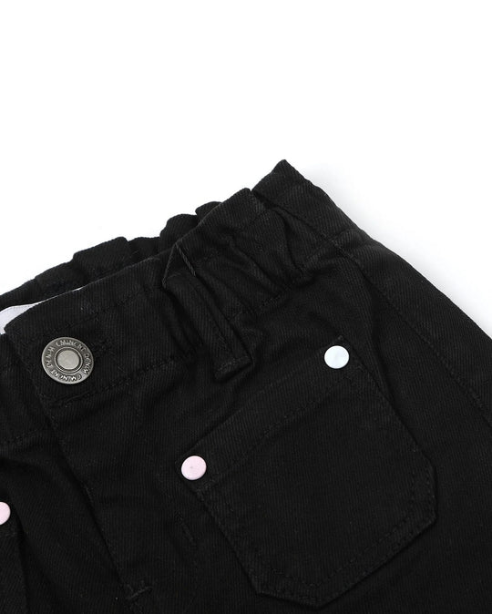 Eminent Newborn Girls Denim Pant - Black