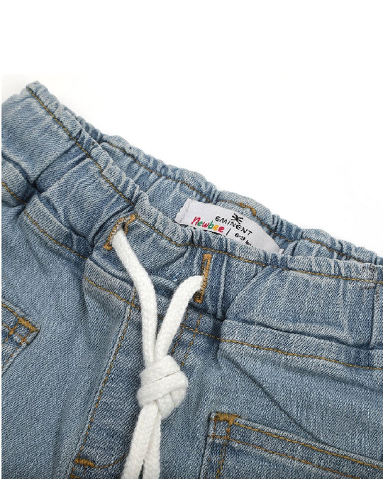Eminent Newborn Girls Denim Pant - Ice Blue