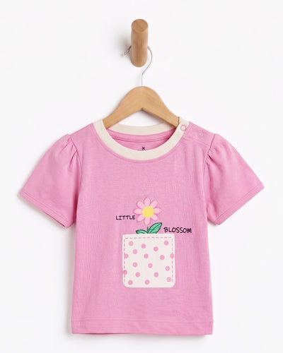 Newborn Girls' Interlock T-Shirt