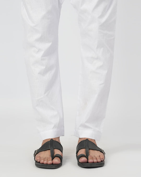 Eminent Women's High Rise Straight Fit Pajama- White