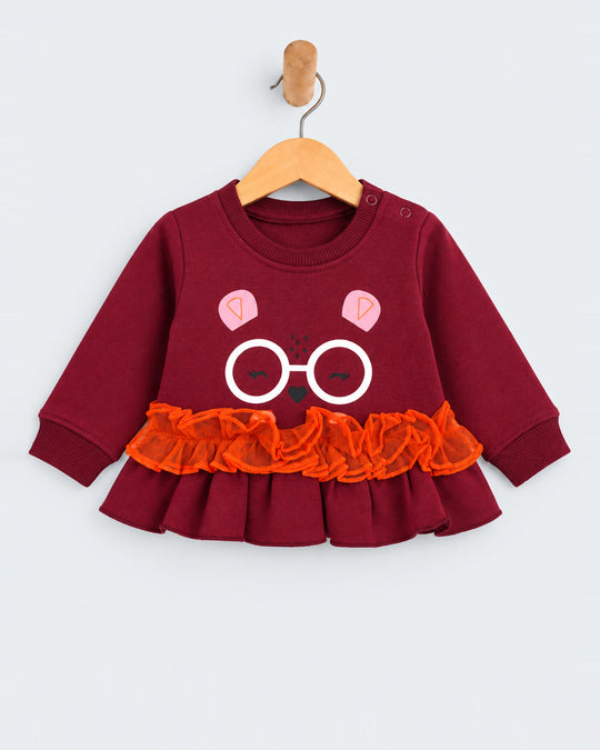 Newborn Girls Knitted Sweatshirt