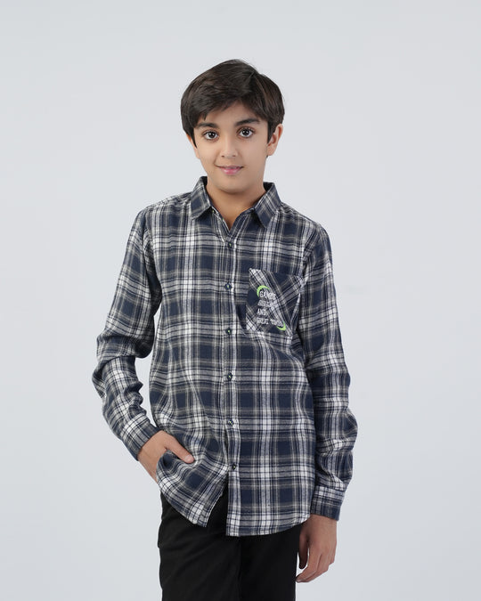 Eminent Boy Junior Casual Full Sleeves Shirt