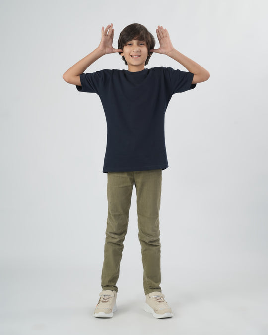 Boys' Round Neck Half Sleeves T-Shirt