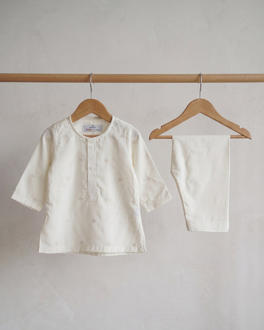 Newborn Boys' Embroidered Cotton Kurta Shalwar