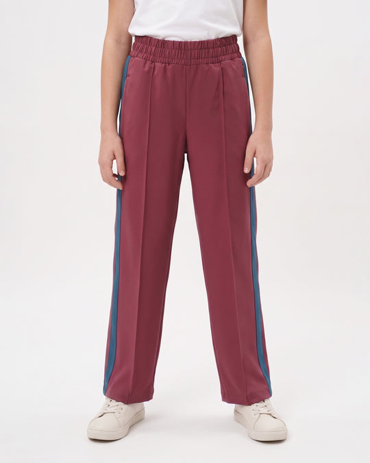 Girls’ Textured Straight Leg Trousers