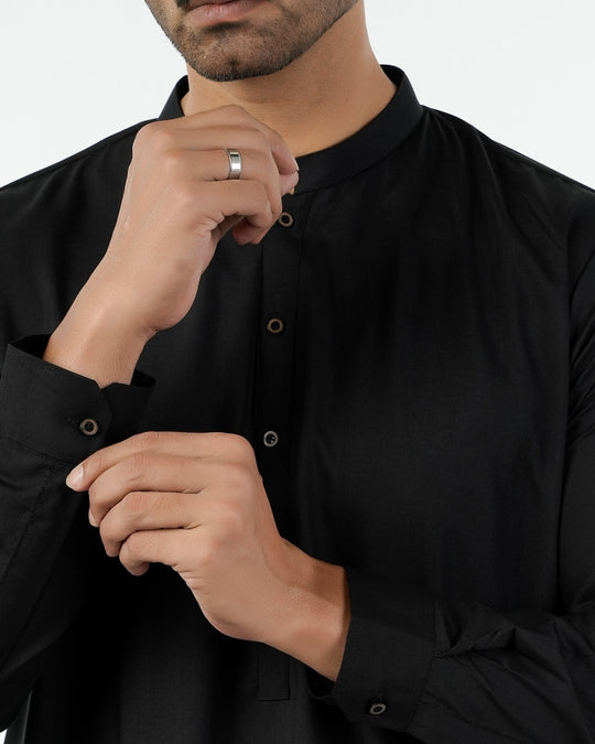 Eminent Men's Kurta Plain Shalwar Suit - Black, Men's Shalwar Kameez, Eminent, Chase Value