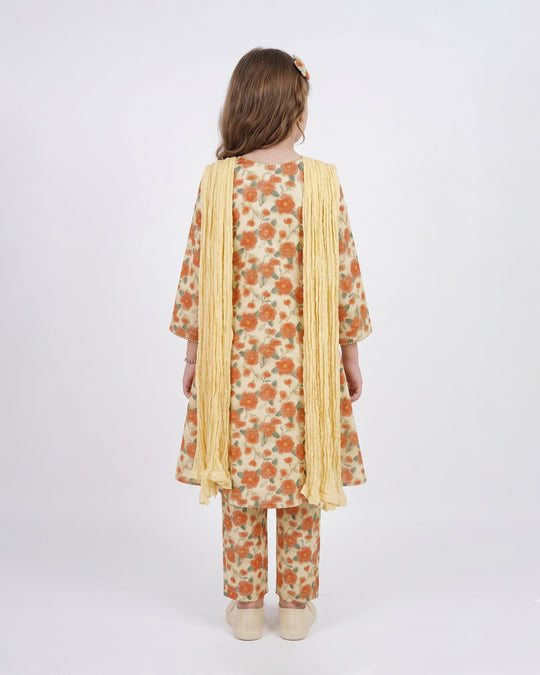 GIrls' Printed Essentials 3 Pcs Suit