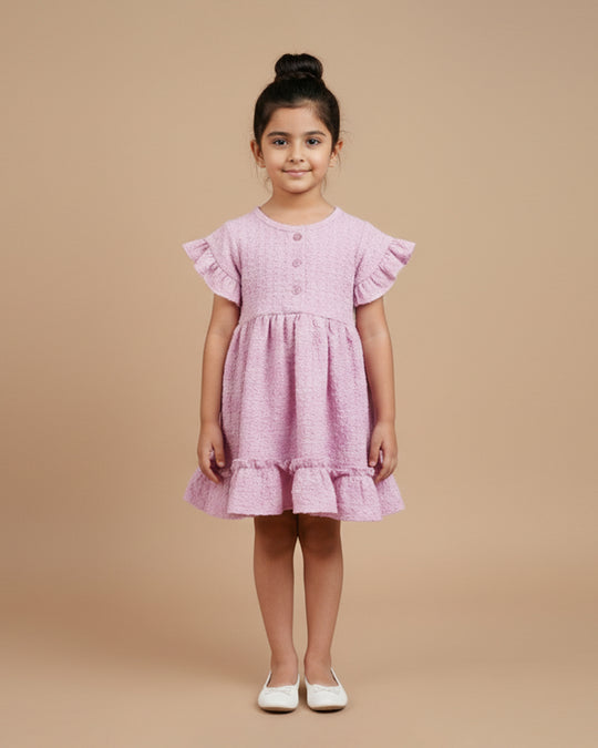Solid Textured Frock