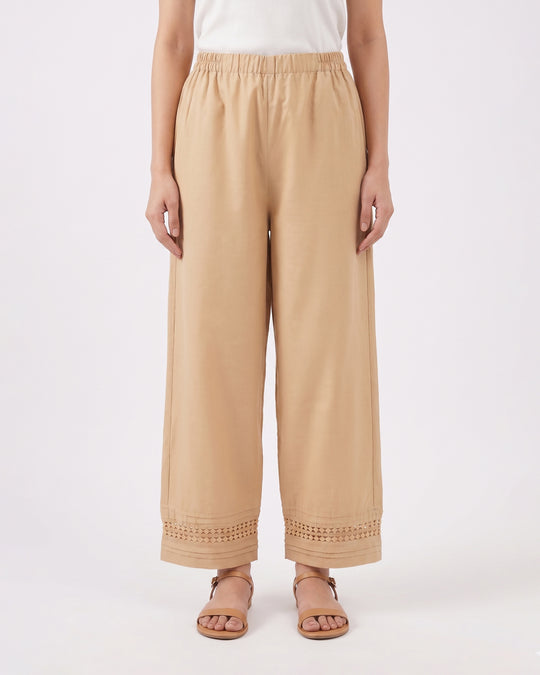 Women’s Solid Rawsilk Trousers