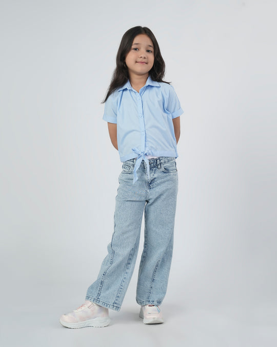 Girls' Western Top Plain