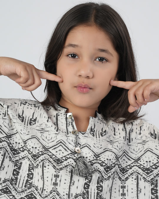 Girls' Printed Cotton Top