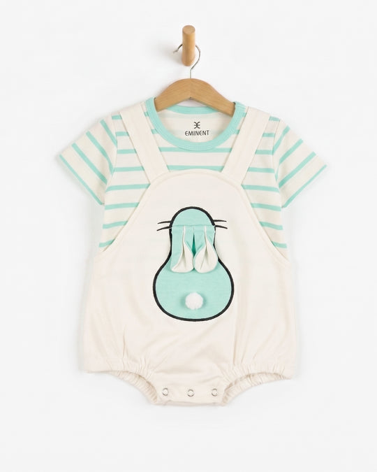 Newborn Girls' Textured Romper