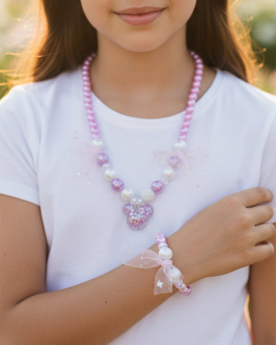 Rose Charm Layered Mala Set