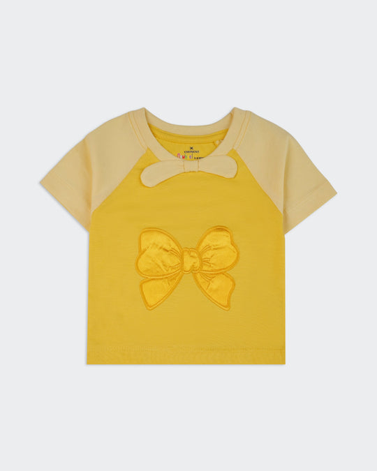 Newborn Girls Textured T-Shirt