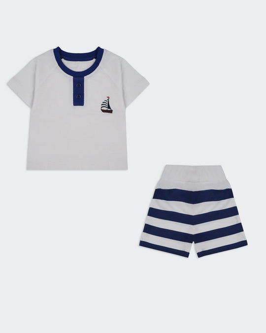 Newborn Boys Single Jersey Co-Ord Set