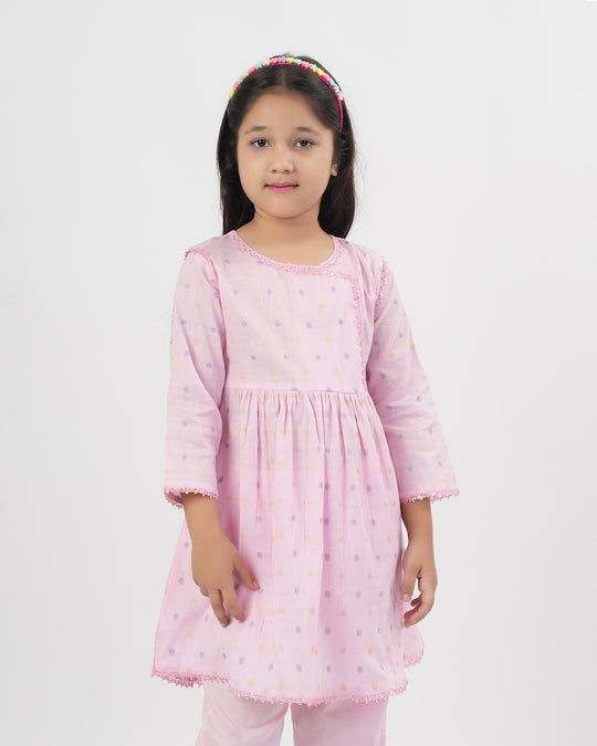 Girls' Signature Embroidered Dyed 2Pc Suit