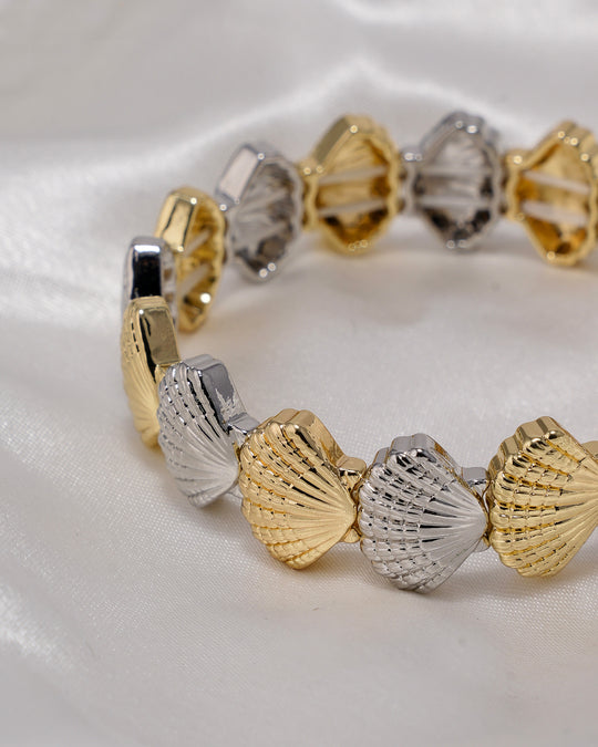 Women's Dual-Tone Shell Bracelet
