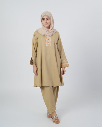 Eminent Women's Embroidered 02 PCS Suit