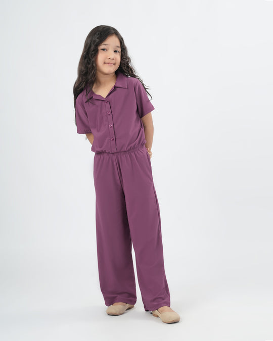 Solid Textured Jumpsuit