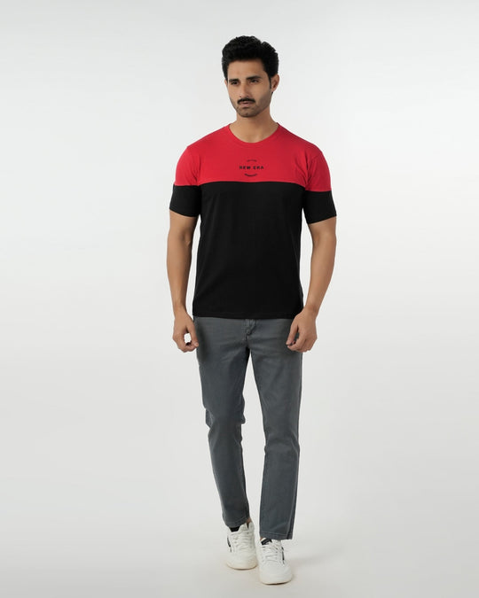 Eminent Men's Round Neck Half Sleeves Printed T-Shirt - Black, Men's T-Shirts & Polos, Eminent, Chase Value