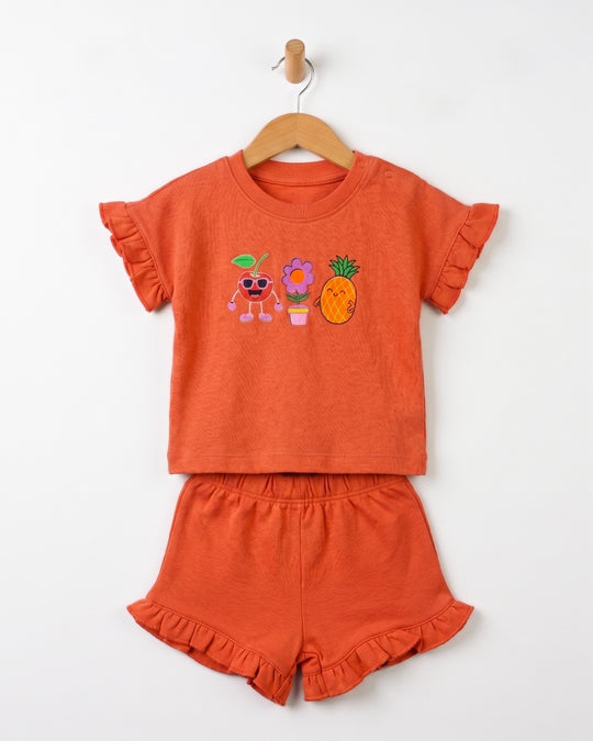 Newborn Girls' Interlock Co-ord Set