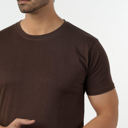 Eminent Men's Round Neck Half Sleeves T-Shirt - Brown, Men's T-Shirts & Polos, Eminent, Chase Value