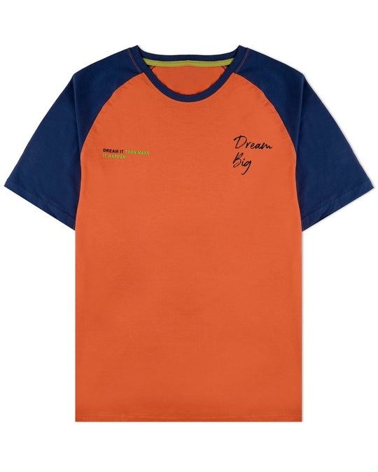 Eminent Men's Round Neck Half Sleeves Printed T-Shirt - Rust, Men's T-Shirts & Polos, Eminent, Chase Value