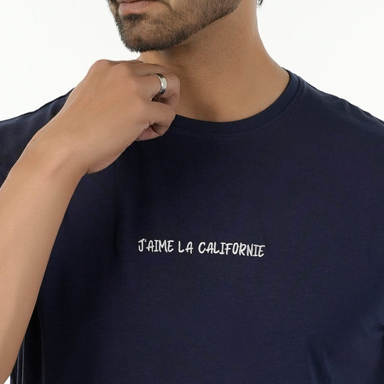 Men's Eminent Round Neck Half Sleeves Printed T-Shirt - Navy Blue, Men's T-Shirts & Polos, Eminent, Chase Value