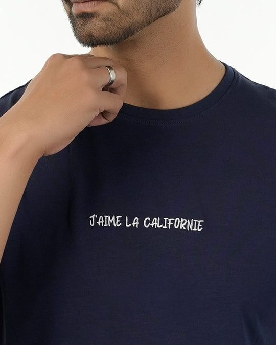 Men's Eminent Round Neck Half Sleeves Printed T-Shirt - Navy Blue, Men's T-Shirts & Polos, Eminent, Chase Value