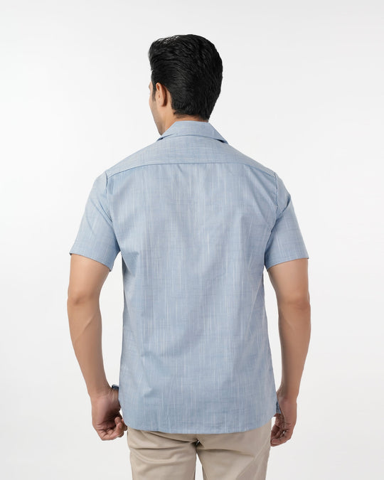 Eminent Men's Casual Half Sleeves Shirt - Blue, Men's Shirts, Eminent, Chase Value