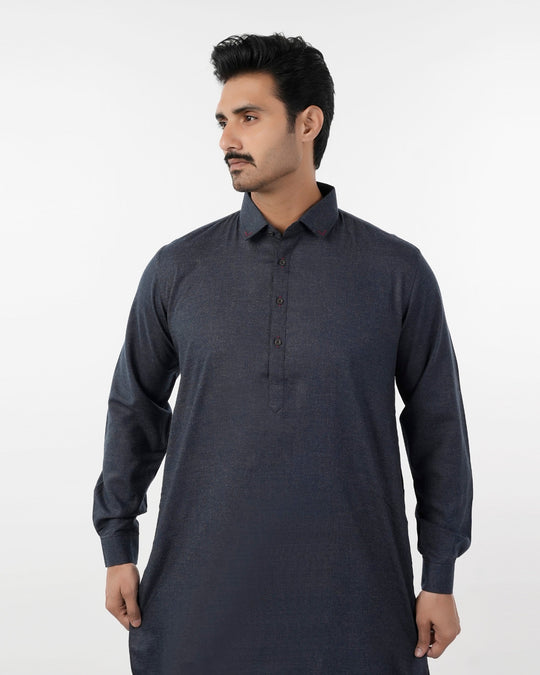 Eminent Trim Fit Shalwar Kameez - Navy Blue, Men's Shalwar Kameez, Eminent, Chase Value